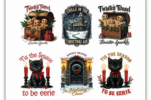 Gothic Christmas Sublimation Bundle Sublimation Shetara Begum 