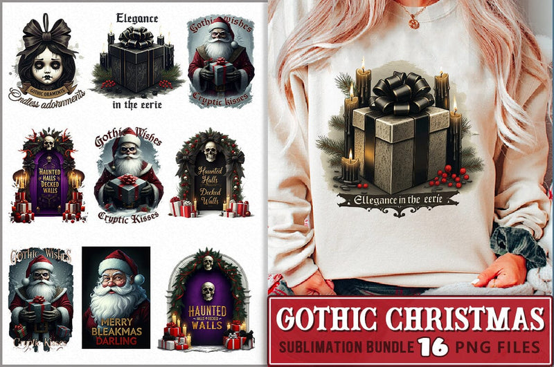 Gothic Christmas Sublimation Bundle Sublimation Shetara Begum 