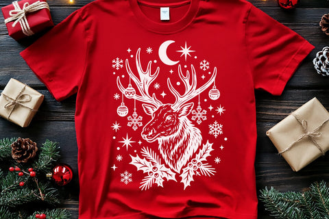 Gothic Christmas SVG Files | Skull Ornament, Deer, Owl & Candle for Cricut SVG Tafti Art 