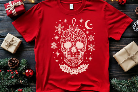 Gothic Christmas SVG Files | Skull Ornament, Deer, Owl & Candle for Cricut SVG Tafti Art 