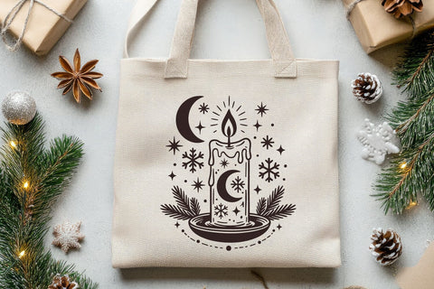 Gothic Christmas SVG Files | Skull Ornament, Deer, Owl & Candle for Cricut SVG Tafti Art 