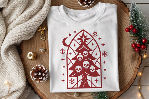 Gothic Christmas Tree SVG Files | Ornamental & Skull Trees for Cricut SVG Tafti Art 