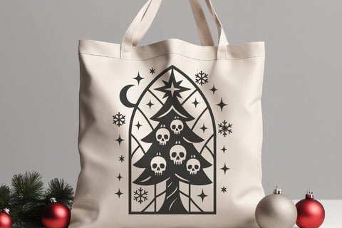 Gothic Christmas Tree SVG Files | Ornamental & Skull Trees for Cricut SVG Tafti Art 