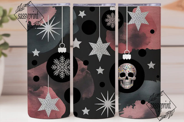 Gothic Christmas Tumbler Wrap Sublimation sassyprint 