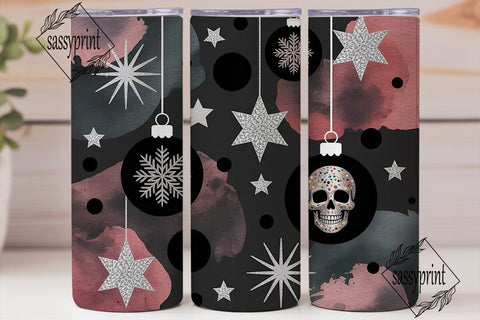 Gothic Christmas Tumbler Wrap Sublimation sassyprint 