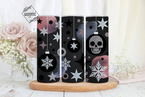 Gothic Christmas Tumbler Wrap Sublimation sassyprint 
