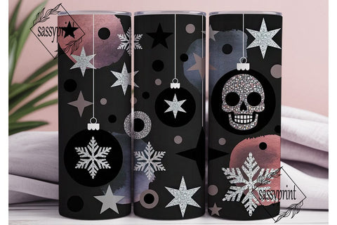 Gothic Christmas Tumbler Wrap Sublimation sassyprint 
