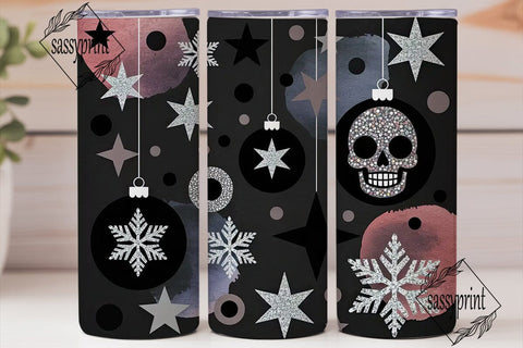 Gothic Christmas Tumbler Wrap Sublimation sassyprint 