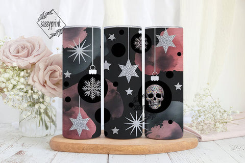 Gothic Christmas Tumbler Wrap Sublimation sassyprint 