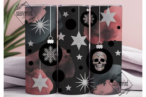 Gothic Christmas Tumbler Wrap Sublimation sassyprint 