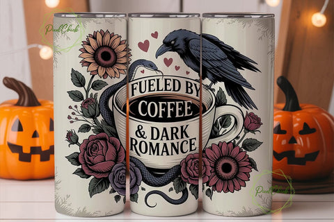 Gothic Coffee Romance 20oz Tumbler Wrap Sublimation PixelChick 
