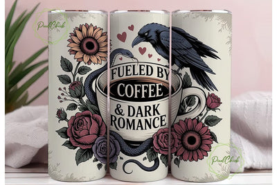 Gothic Coffee Romance 20oz Tumbler Wrap Sublimation PixelChick 