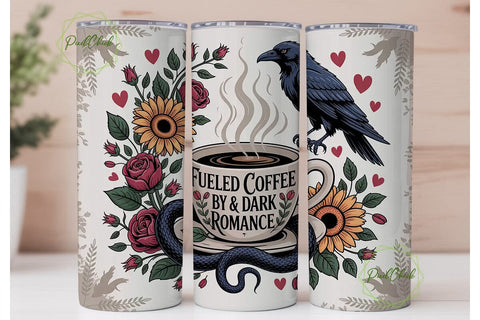Gothic Coffee Romance 20oz Tumbler Wrap Sublimation PixelChick 