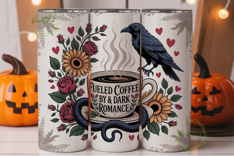 Gothic Coffee Romance 20oz Tumbler Wrap Sublimation PixelChick 