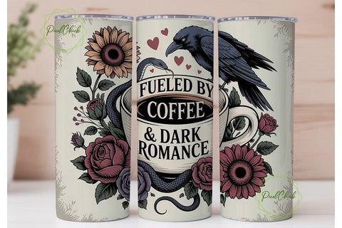 Gothic Coffee Romance 20oz Tumbler Wrap Sublimation PixelChick 