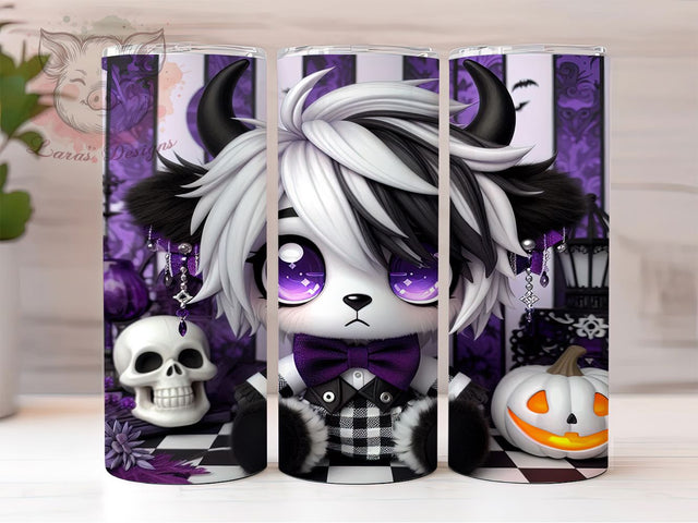 Gothic Cow Halloween Tumbler Wrap, Halloween Wrap Design, 20oz Tumbler Sublimation, Spooky Farm Animal Tumbler, Dark Cow Sublimation, Creepy Cute Halloween Wrap, Gothic Fall Tumbler Sublimation Lara' s Designs 