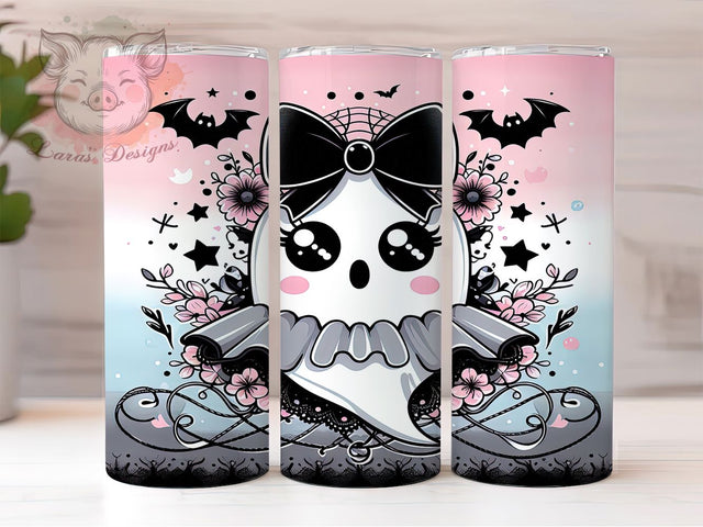 Gothic Dark Aesthetic Halloween Ghost Tumbler, Ghost Cup Wrap, 20Oz Sublimation Design, Dark Aesthetic Drinkware, Spooky Gothic Mug, Haunted House Tumbler, Vintage Halloween Cup Sublimation Lara' s Designs 