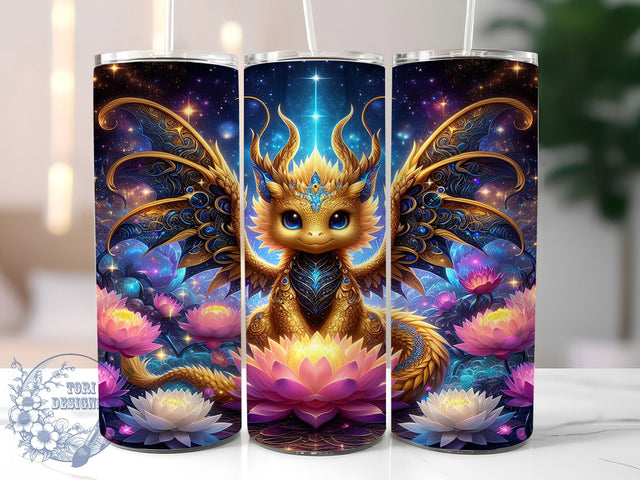 Gothic Dark Fantasy Dragon Tumbler, 20oz Skinny Sublimation Tumbler Designs, Dragon Sublimation Tumbler Design, Watercolor Tumbler Png Download Sublimation ToriDesigns 