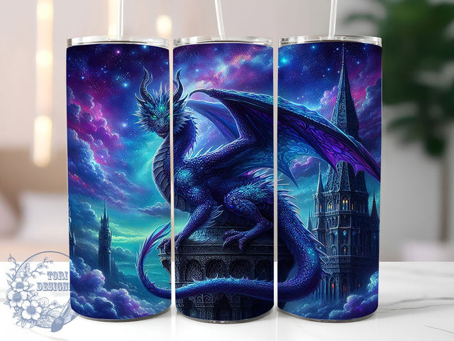 Gothic Dark Fantasy Dragon Tumbler, Dark Dragon Pattern, Gothic Fantasy Design, 20Oz Sublimation Wrap, Medieval Dragon Art, Dark Fantasy Texture, Tumbler Sublimation Sublimation ToriDesigns 