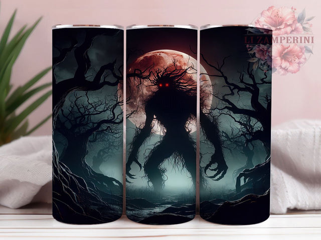 Gothic Dark Fantasy Monster Tumbler, Horror Creature Wrap, 20oz Tumbler Sublimation, Gothic Monster Design, Creepy Fantasy Art, Mythical Horror Beast, Scary Monster Tumbler Sublimation Li Zamperini 