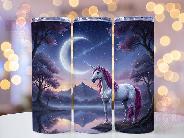 Gothic Dark Unicorn Fantasy Tumbler, Black Horse, Fantasy Lover, 20Oz Tumbler, Sublimation Design, Mythical Creature, Gothic Fantasy Sublimation SvggirlplusArt 