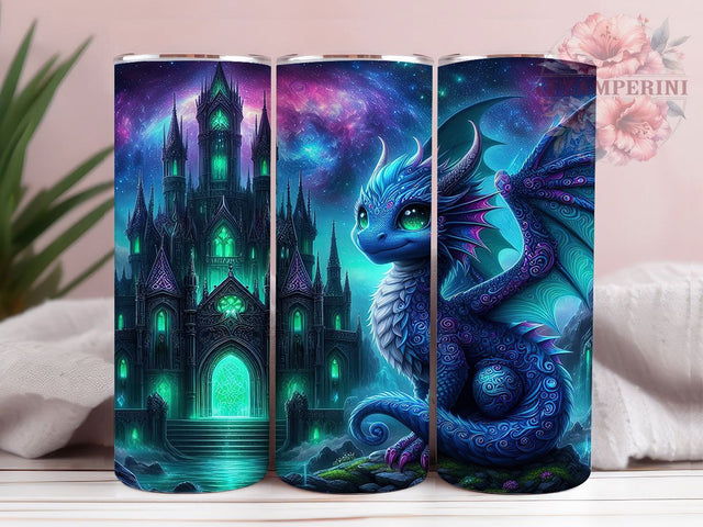Gothic Dragon Dark Fantasy Spooky Tumbler, Dark Fantasy, Mythical Creature, Spooky Wrap, Dark Aesthetic, Sublimation Cup, 20Oz Tumbler Sublimation Li Zamperini 