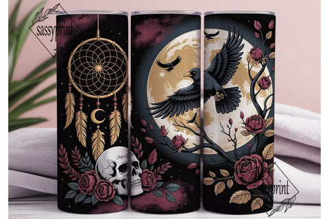 Gothic Dreamcatcher 20oz Tumbler Wrap Sublimation sassyprint 