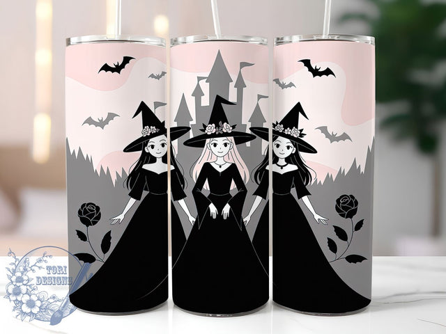 Gothic Fairytale Witch Halloween Tumbler, Dark Fairytale Wrap, Halloween Witch Sublimation, Spooky Gothic Drinkware, Haunted Forest Tumbler, Enchanted Witch Cup, Mystical Halloween Design Sublimation ToriDesigns 