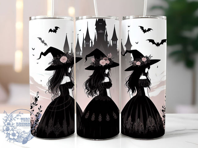 Gothic Fairytale Witch Halloween Tumbler, Dark Fairytale Wrap, Halloween Witch Sublimation, Spooky Gothic Drinkware, Haunted Forest Tumbler, Enchanted Witch Cup, Mystical Halloween Design Sublimation ToriDesigns 