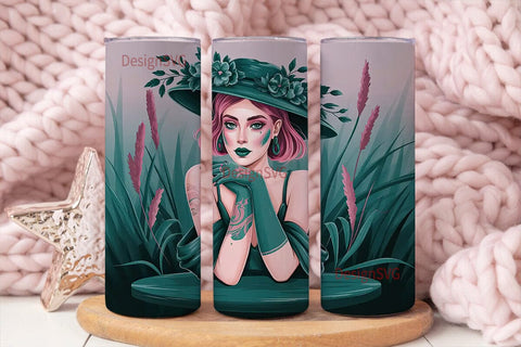 Gothic Fantasy Woman 20oz Tumbler Wrap Sublimation DesignSVG 