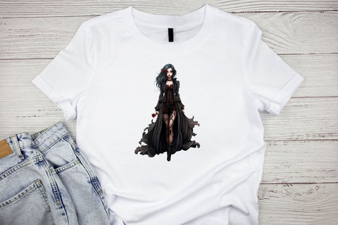 Gothic Fashion Girl Sublimation Bundle Sublimation Designangry 