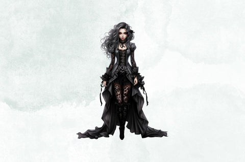 Gothic Fashion Girl Sublimation Bundle Sublimation Designangry 