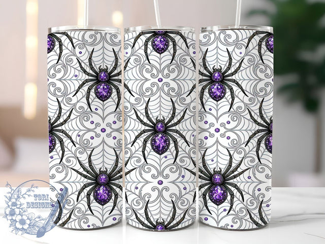 Gothic Gem Spider 20oz Tumbler, Gothic Gem Spider, Gem Spider, Gothic Spider, Spider Tumbler, 20oz Tumbler, Gothic Tumbler, Tumbler Wrap Sublimation ToriDesigns 