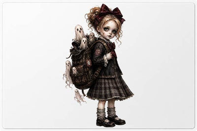 Gothic Ghost Girl Halloween PNG, Spooky Doll Sublimation Design SVG BillahCrafts 