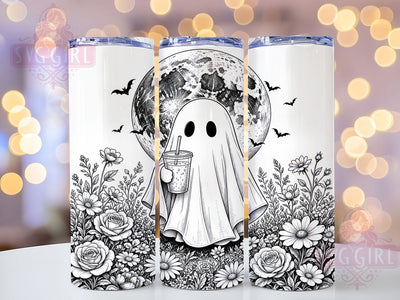 Gothic Ghost Moon 20oz Tumbler, Ghost Moon, Gothic Design, Dark Aesthetic, Mystical Vibes, Fantasy Art, 20oz Wrap, Sublimation Tumbler Sublimation SvggirlplusArt 