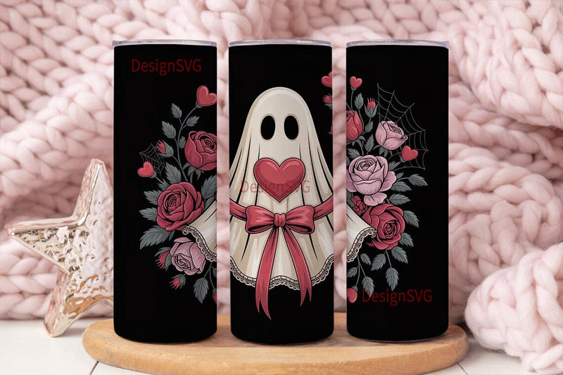 Gothic Ghost Romance 20oz Tumbler Wrap Sublimation DesignSVG 