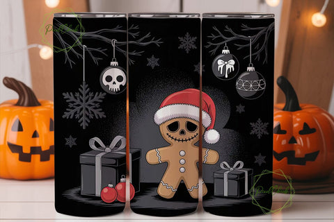 Gothic Gingerbread Skull Christmas Sublimation PixelChick 