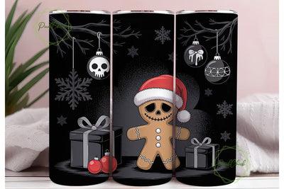 Gothic Gingerbread Skull Christmas Sublimation PixelChick 