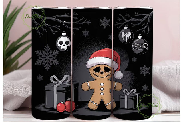 Gothic Gingerbread Skull Christmas Sublimation PixelChick 