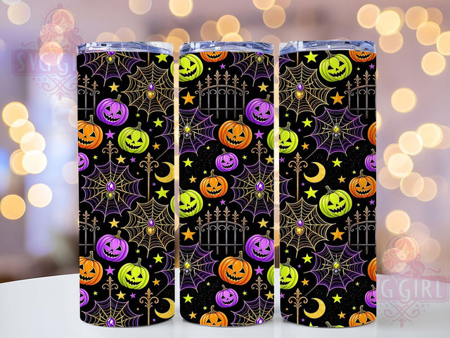 Gothic Glam Halloween Spiderweb 20oz Tumbler, Gothic Glam, Halloween Spiderweb, Dark Elegant, 20oz Tumbler Wrap, Sublimation Design, Spooky Luxury, Digital Download Sublimation SvggirlplusArt 