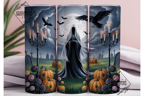 Gothic Halloween 20oz Tumbler Wrap Sublimation sassyprint 