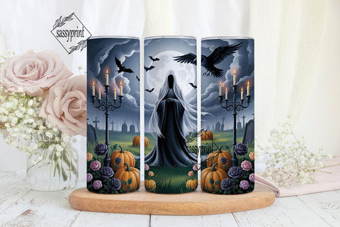 Gothic Halloween 20oz Tumbler Wrap Sublimation sassyprint 
