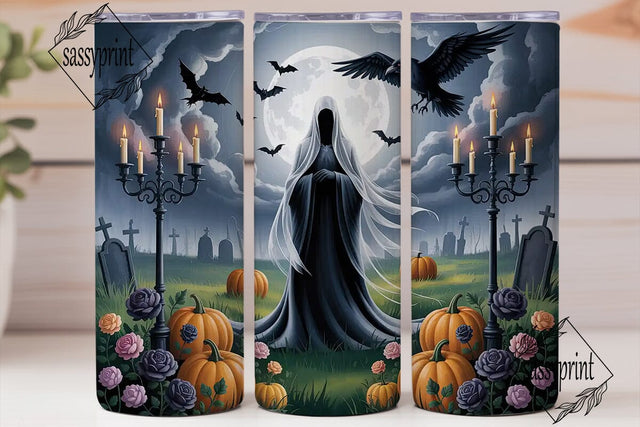 Gothic Halloween 20oz Tumbler Wrap Sublimation sassyprint 