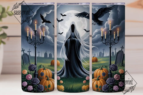 Gothic Halloween 20oz Tumbler Wrap Sublimation sassyprint 