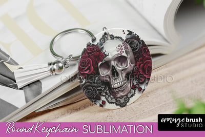 Gothic Halloween Keychain - Dark Academia Keychain PNG Sublimation OrangeBrushStudio 