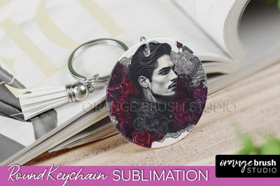 Gothic Halloween Keychain - Dark Academia Keychain PNG Sublimation OrangeBrushStudio 