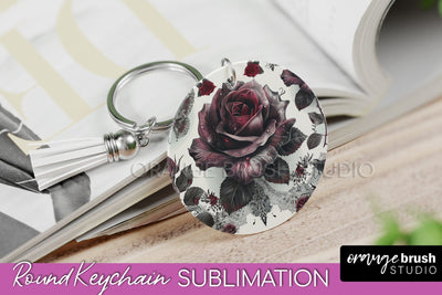 Gothic Halloween Keychain - Dark Academia Keychain PNG Sublimation OrangeBrushStudio 