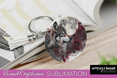 Gothic Halloween Keychain - Dark Academia Keychain PNG Sublimation OrangeBrushStudio 