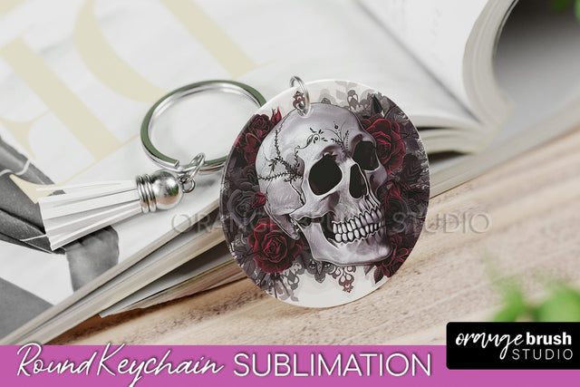 Gothic Halloween Keychain - Dark Academia Keychain PNG Sublimation OrangeBrushStudio 
