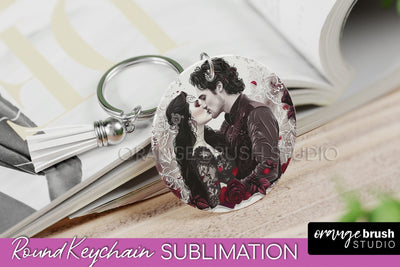 Gothic Halloween Keychain - Dark Academia Keychain PNG Sublimation OrangeBrushStudio 